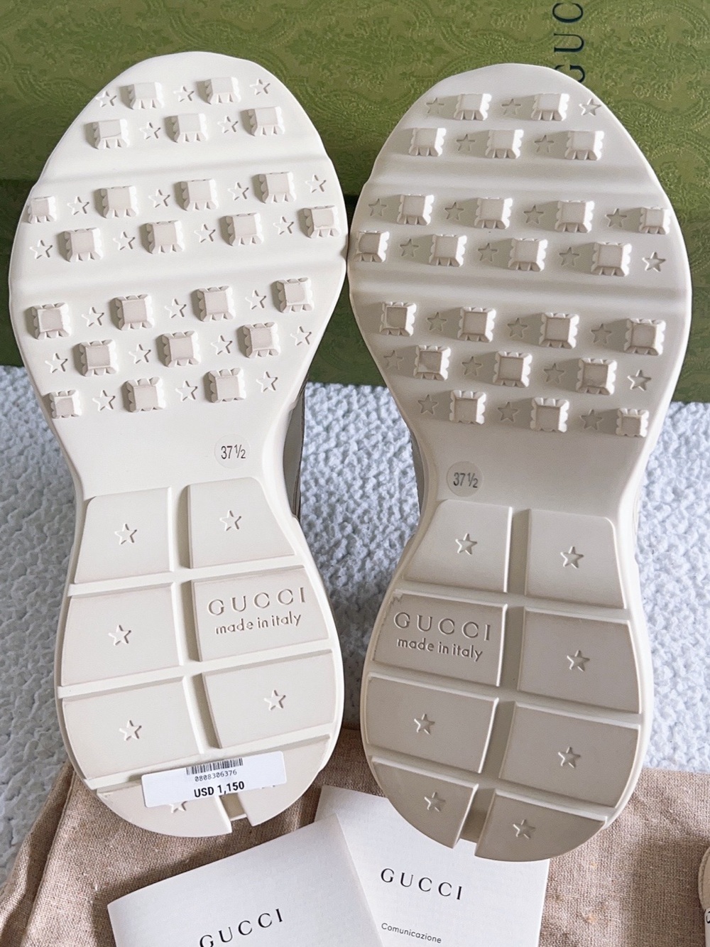 Gucci Rhyton Gucci Logo Leather Sneaker - Picture 12 of 16